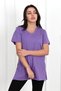 Women's V-Neck Slit T-Shirt 8783-22 - 4