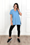 Women's V-Neck Slit T-Shirt 8783-22