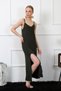 Women's Rope Strap Khaki Long Nightgown 901