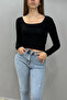 Women's U Neck Long Sleeve BODY Lycra Cotton - 3