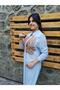 Women's Blue Patterned Hijab Tunik - 4