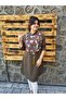 Women's Khaki Digital Print Hijab Tunic