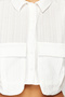 Ecru Front Pocket Crop Regular Regular Fit Woven Shirt Twoss24Go00046 - 4