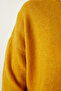 Women's Mustard Oversize Knit Sweater PN00054 - 3