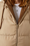 Women's Beige Tan Hooded Double Sided Puffer Vest GZ00001 - 5