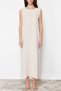 Stone Color Block Aerobin Ferace/Abaya & Dress 2-Piece Woven Set TCTSS24US00033 - 6