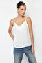 Ecru Collar Frilly Strappy Woven Blouse TWOSS24BZ00157 - 2