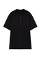 Büyük Beden Siyah Regular/Normal Kesim Basic %100 Pamuklu Polo Yaka T-shirt TMNSS24BF00000 - 14
