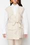 Stone Linen-Look Vest Pants Woven Top and Bottom Set TCTSS24US00023 - 4