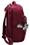 Bvt-1900 Claret Red School Bag Water Resistant Fabric Unisex School Backpack - 5