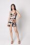 Women's Sleeveless Patterned Mini Dress - 2