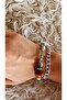 Tulip motif glass bead bracelet set