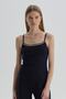 Navy Blue Strap Modal Pajama Top - 3