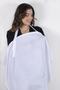 Stroller Cover and Nursing Cover Set of 2 Plain White Hospital Issue 100% Cotton Muslin Fabric - 3