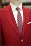 Men's Premium Suit Mono Collar Pleated Pants Italian Style Slim Fit Jacket Trousers - 5