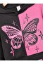 Children's Butterfly Printed Two Colors Bottom-Top Set Cotton Sweatshirt Tracksuit Set - 2