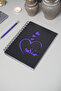 Swan Love Design Black Wooden Cover Notebook - Agenda - Diary - Unlined Notebook - Gift for Lover