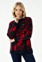 Women's Navy Blue Crew Neck Sweater - 4