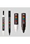 Posca Marker Pen Pc-3m (0.9-1.3mm) and Pc-7m (4.5-5.5mm) Set of 4 Black White