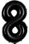 Basketball Themed Black Number Balloon Welcome Birthday Set with King Crown