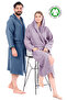 Unisex Hooded 100% Organic Cotton Premium Multi Muslin Ultra Soft Bathrobe - 2