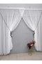 Hidden Double Breasted Greek Tulle (1/3) Tight Pleat All Room Suitable Skirt Leaded Tulle Curtain,