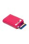 Unisex Pink Faux Leather Mechanism Automatic Slide Card Holder Wallet - 3