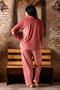 Plus Size Velvet Women's Pajama Set - Super Soft Velvet - 2
