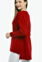 V-neck Long T Sleeve Back Long Front Short Slit Loose Cut Seasonal Basic Loose Knitwear Sweater - 3
