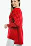 V-neck Long T Sleeve Back Long Front Short Slit Loose Cut Seasonal Basic Loose Knitwear Sweater - 3