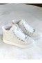 Bridal Shoes Sports White Glitter Long Tops Inside Zipper Wedding Dress shoes - 6