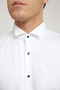 Slim Fit White Plain Tuxedo Shirt - 3