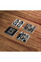 Pink Floyd Rock Band Themed Natural Stone Travertine Coasters Set of 4 - 4