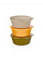 3-Piece Multi-Purpose Snack Bowl Breakfast Storage Container Set Snack Bowl - 3