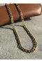 Figaro Model Steel Knitted Chain Necklace 316L Steel Necklace Gold Color 5mm 60cm - 5