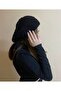 Women's Winter Black Color Patterned Beret and Scarf Set 2 Pieces - Hat - Valentine's Day Gift - 5