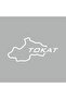 Slap Map Car Sticker 18x9 Cm White