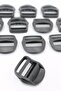 2.5 cm Black Humpback Buckle, 10 Pieces - 2