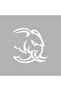 Angry Elephant Car Sticker 20x20 Cm White