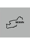 Mersin Map Car Sticker 17x12 Cm White