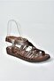 Brown Genuine Leather Women's Sandals K374680503 - 4
