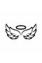 Angel Wings Car Sticker 18x9 Cm Black