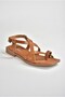 Tan Genuine Leather Flip Flops Women's Sandals M291841203 - 7