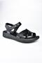 P540001203 Black Genuine Leather Women's Sandals - 5