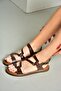 S291018403 Brown Genuine Leather Women's Sandals - 5