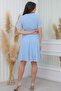 Flared Baby Blue Plus Size Chiffon Dress - 7