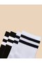 2 Pack Stripe Detailed College Socks Long Socks Socket Socks Striped Socks - 3