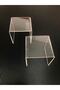 Transparent Plexi Riser Display Stand 8x8 Cm Bathroom Kitchen Organizer, Spice Stand - 2