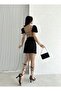 Black Watermelon Sleeve Low-Rise Dress - 3