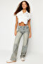 Ecru Front Pocket Crop Regular Regular Fit Woven Shirt Twoss24Go00046 - 2